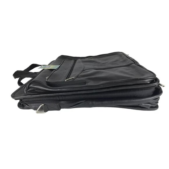 Mad House‎ Unisex Black GM Licensed Product Leather Double Handles Portfolio Bag - Picture 4 of 11